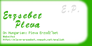 erzsebet pleva business card